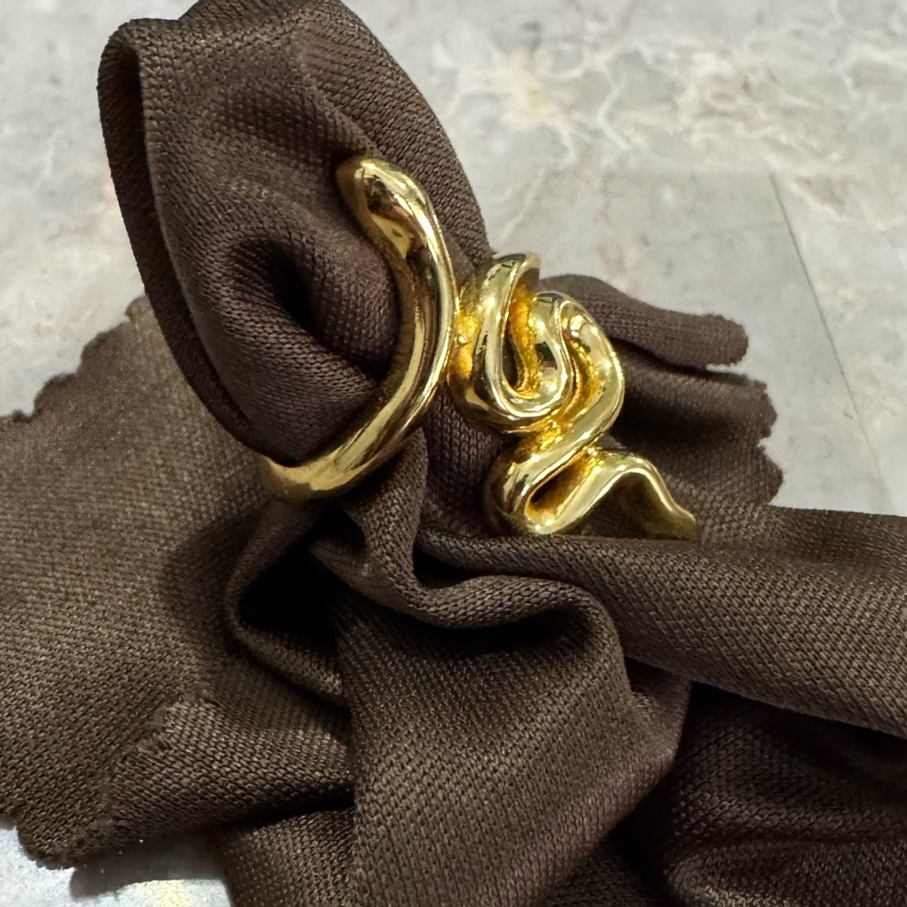 Savvy Cie Snake Ring 18k Gold Over Sterling Silver 925 View 4
